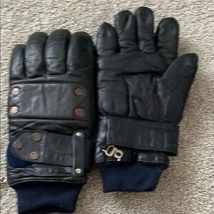 Men's Black Leather Gloves